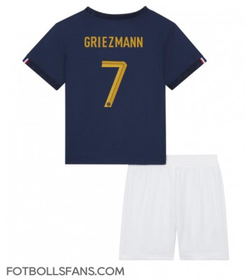 Frankrike Antoine Griezmann #7 Replika Hemmatröja Barn VM 2022 Kortärmad (+ Korta byxor)